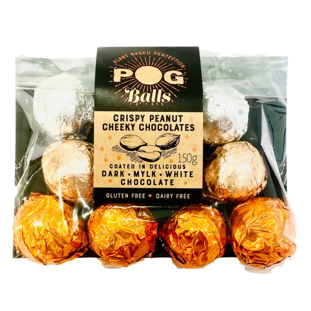 PogBalls, PogBalls 10 Pack of Mixed Vegan Peanut Butter Balls, North brisbane Vegan Chocolates, Gluten Free and Dairy Free Chocolate, Vegan Chocolate near me,