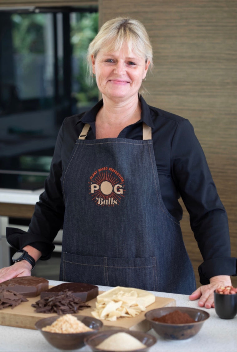 Founder of PogBalls Karin Thompson, PogBalls, Vegan Chocolate protein balls, Vegan chocolate, gluten free chocolate